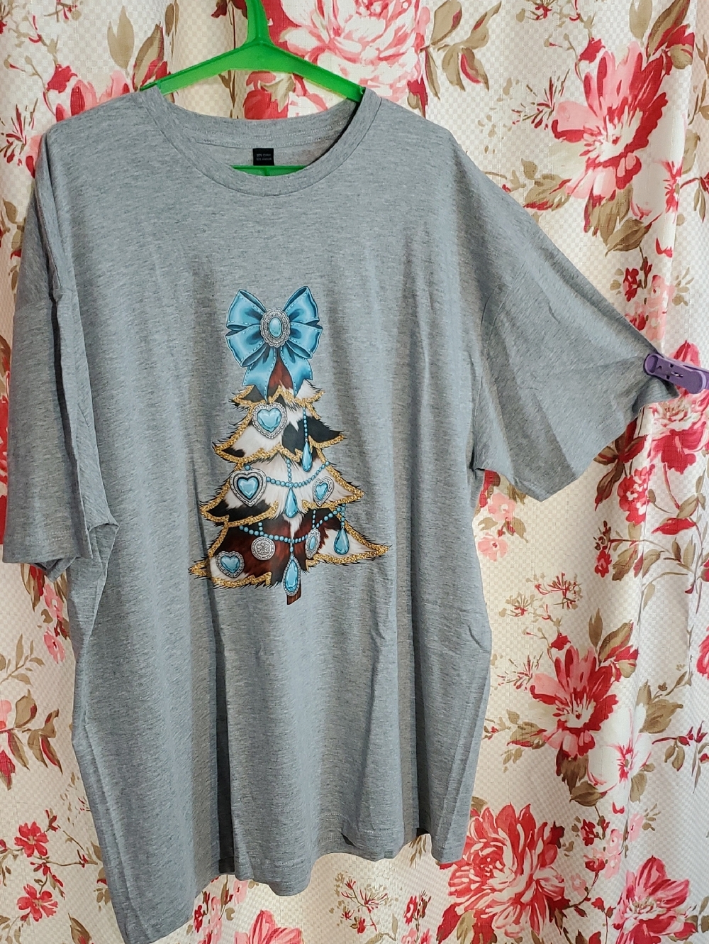 Cowgirl Christmas Tree Shirt 2XL
